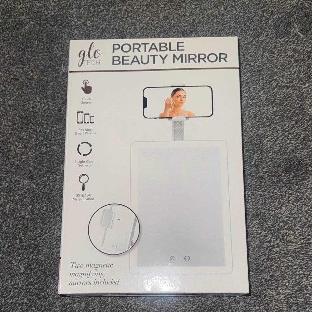 Portable Beauty Mirror - White